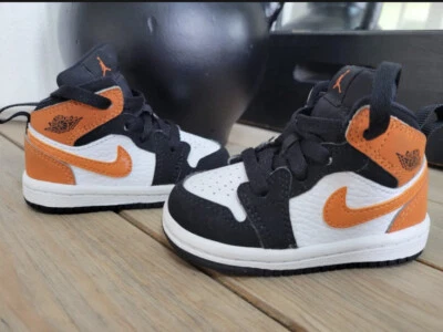 Air Jordan 1 Mid TD Shattered Backboard Estrella de Mar Naranja Chicago Niño Pequeño Talla 4C Foto 1 de 4