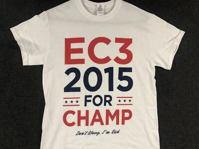 Camiseta EC3 For Champ 2015 Impact Wrestling Pequeña Blanca TNA Foto 1 de 4