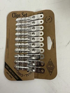 IPAC ITALY IDEALE ORIGINAL CLOTHES INOX SILVER PEGS CLIPS 10 PC NEW AUTHENTIC - Picture 1 of 7