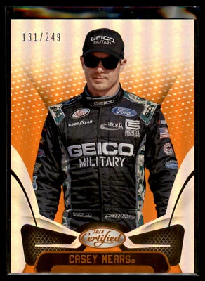 2018 Panini Certified Racing NASCAR ORANGE Parallel #71 Casey Mears #131/249 - Image 1 of 2
