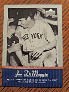JOE DiMAGGIO 2001 UD PINSTRIPE EXCLUSIVES CARD # JD24 N.Y. YANKEES HOF - Picture 1 of 1