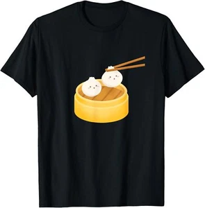 Kawaii Cute Xiao Long Bao Bun Dim Sum Dumpling Asian Foodie T-Shirt Hoodie - Picture 1 of 10