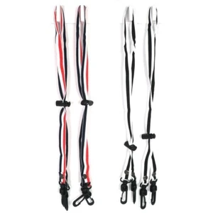 Face Mask Lanyards,Adjustable 4 Count,Reading Glasses - Stripped Red White Black - Bild 1 von 7