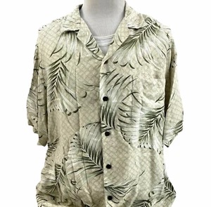 USA Hawaiian Reserve Collection Mens XL (Fits Larger) Rayon Hawaiian Shirt Palms - Picture 1 of 8
