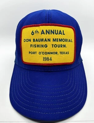 6ª Gira de Pesca Don Bauman. Port O'Conor, TX 1984 Gorra Sombrero Adulto Snapback Nylon Foto 1 de 4
