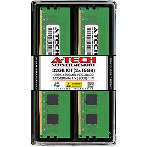 32GB 2x16GB PC5-4800 EC8 RDIMM Supermicro 1015SV-WTNRT 1115S-FWTRT Memory RAM - Picture 1 of 6