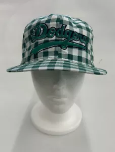 Mütze Kappe Los Angeles LA Dodgers Druckknopflasche karierter Druck EUC - Bild 1 von 5
