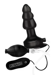 Lux Fetish Inflatable Vibrating Butt Plug with Suction Base and Remote Control - Picture 1 of 5