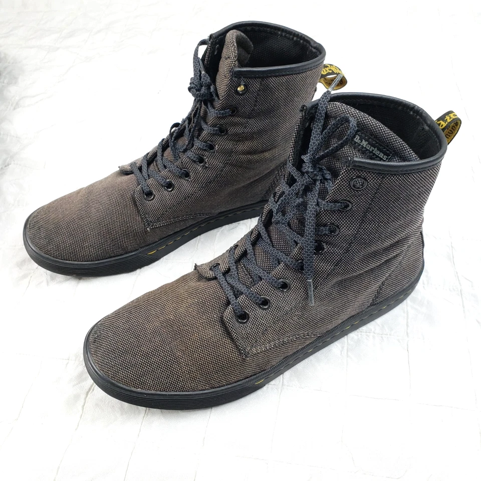 Dr. Martens Sheridan Canvas Boots Gray  Ankle Lace Up Casual EU41 Women's Size 9 - Image 1 of 4