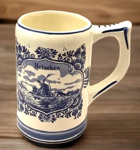 Delft Mug Nautical Stein Windmill Ship Heineken Holland Cottagecore Preppy VTG - Picture 1 of 14