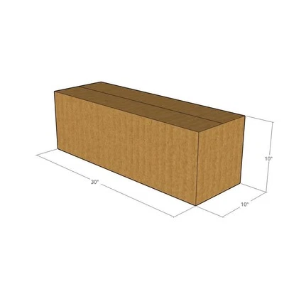30x10x10 New Corrugated Boxes - 32 ECT Moving or Shipping Needs - Image 1 of 3