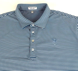 Peter Millar Sommer Komfort Joyner Performance Trikot Polo blau gestreift Herren 2XL - Bild 1 von 9
