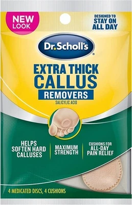 3 Pack Dr. Scholls Callus Removers Extra Thick With Salicylic Acid 4 Cushions Ea - Image 1 of 4
