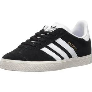NWT Adidas Unisex Originals Kids Gazelle Black/White/Gold-SZ 7 Big Kid - Picture 1 of 6