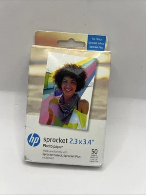HP Sprocket Zink Photo Paper 2x3" for Sprocket Photo Printers 50 Sheets SEALED  - Image 1 of 4