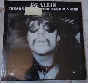 Sealed New GG Allin Lp Freaks * Drunks and murder Junkies Vinyl g.g. allen - Imagen 1 de 2