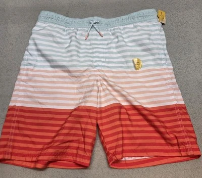 Cat & Jack Swim Trunks/Shorts  XL 16 Boys Blue Orange White Husky drawstring - Image 1 of 4