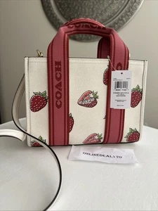 COACH Smith Tote Bag 24 With Strawberry Print CAR80 - Picture 1 of 12