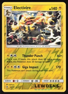 Electivire - 43/147 - Raro Holograma Inverso - Sombras Ardientes - Carta Pokémon - Imagen 1 de 2