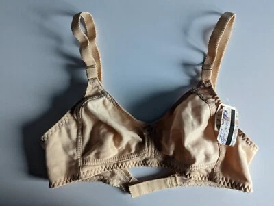 Sutiã copo macio 32A HUDSON'S 1980s HTF vintage novo com etiquetas FORMFIT #0474 POLI/ALGODÃO  - Imagem 1 de 4