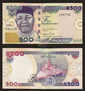NIGERIA 500 Naira 2009 P-30h UNC Uncirculated - Imagen 1 de 1