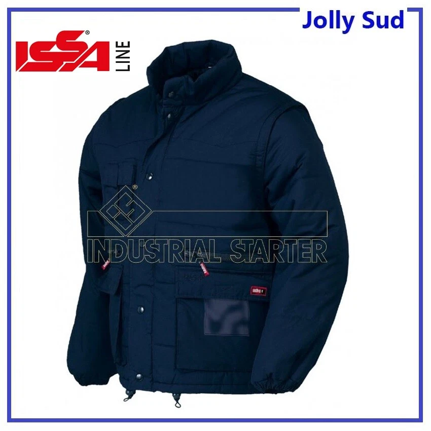 Giubbotto da Lavoro Giubbino Uomo Invernale ISSA Giaccone con Maniche Staccabili - Immagine 1 di 4