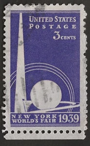 US stamp, 1939 New York Worlds Fair 3 cents (KBX) - Picture 1 of 1