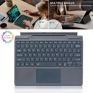Wireless Backlight Keyboard for Surface Pro 8 Pro 9 Pro X Detachable w/ Trackpad - Picture 1 of 17