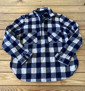 J Crew Men’s 1/2 Zip Wool Check pullover Top Size S Blue R10 - Picture 1 of 8