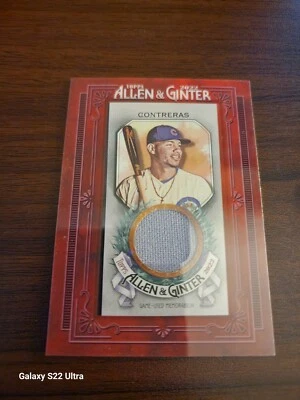 2022 Topps Allen & Ginter Mini Framed Relics Willson Contreras #MFR-WC Cubs - Image 1 of 2