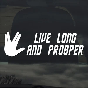 Live Long And Prosper Vinyl Sticker Decal Spock Star Trek Car Truck Window - Picture 1 of 3