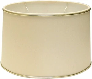 Tisch-Lampenschirm CHINTZ  beige *oval* Goldkante glänzend Du=25/21/16 - Bild 1 von 2