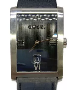 GUCCI 8600M Quartz Men's Watch Black Dial Analog Square Rectangular From Japan - Picture 1 of 7