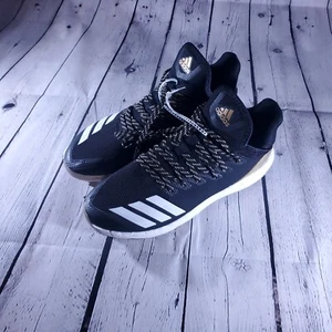 Adidas Boost Icon 4 Core Black Gold Metal Baseball Cleats CG5148 Mens Sz 6.5 New - Picture 1 of 4