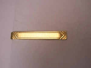 1-5/8" Gold Tone Vintage PIERRE CARDIN SMALL Tie Bar Clip simple plain designer - Picture 1 of 6