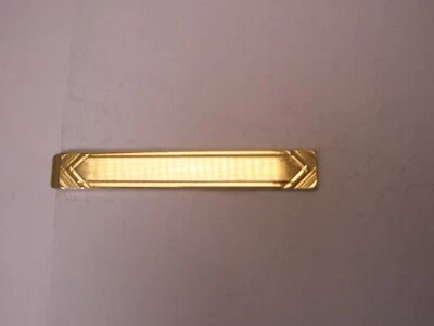 1-5/8" Gold Tone Vintage PIERRE CARDIN SMALL Tie Bar Clip simple plain designer - Image 1 of 4