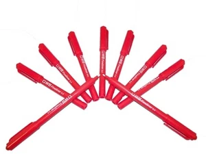 3 PENNE ROSSE DI QUALITÀ 0,4 mm PENNE USO UFFICIO SCUOLA STAZIONARIO - Foto 1 di 1