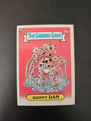 Drippy Dan 23a Unmarked Checklist The Garbage Gang Card 1985 Australian Release  - Image 1 of 2