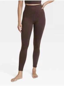 Women's Allover Cozy Ultra High-Rise Leggings - All in Motion Espresso Brown XS - Picture 1 of 4