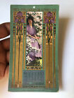 STROBRIDGE LITHO Calendar May 1905 Trade Card - Art Nouveaux Pretty Woman Iris