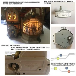 DEPT 56 Christmas At Ashby Manor-model:58732- REPLACEMENT MOTOR -PARTS KIT - Picture 1 of 7