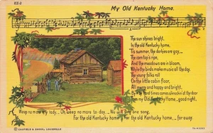 Postkarte My Old Kentucky Home Text des Liedes KY - Bild 1 von 2