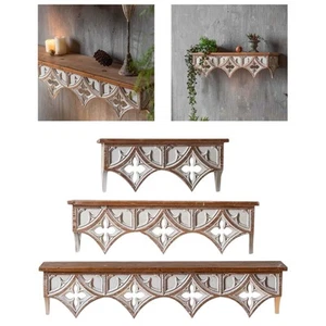 Wooden Wall Shelf Storage Rack Hanging Display for Bathroom Hallway Home Kitchen - Bild 1 von 15