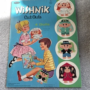 Vintage WISHNIK TROLLS CUT OUTS 4 PAPER DOLLS '66 UNEEDA MINT 1960's Cutie - Picture 1 of 11