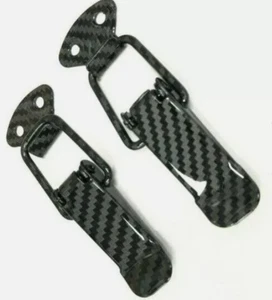 Universal Car Bumper Trunk Fender Hatch Lids Quick Carbon Fiber Release Fastener - Picture 1 of 4
