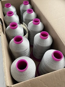 Lot of 10 Gütermann Calora 20/3 Col. 9499 Upholstery Thread 2000 Meter Gray - Picture 1 of 7