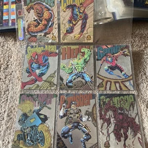 1994 Fleer Marvel Universe Punisher Power Blast Silber 8er Set - Bild 1 von 10