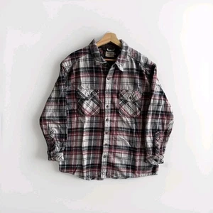 C.E. Schmidt Workwear Men XL Long Sleeve Heavy Cotton Flannel Button Up Shirt - Picture 1 of 7