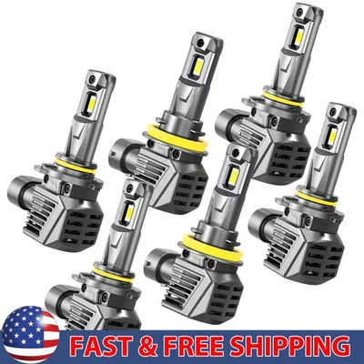 9005 9006 LED CAR High/Low Headlight Beam Super Bright Beam White Bulb Kit 2/10X Foto 1 de 4