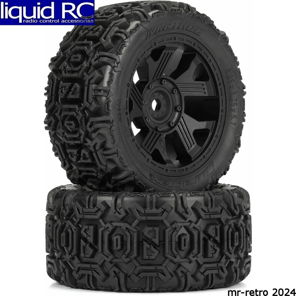Duratrax DTX564110 Warthog 5.7 Pre-Mntd Tire Black w/ 24mm Hex 8S (Pack of 2)